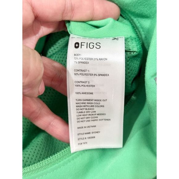 NWT Figs Limited Edition Full Zip Sydney Scrub Jacket Emerald Women's Size XS - Picture 6 of 6